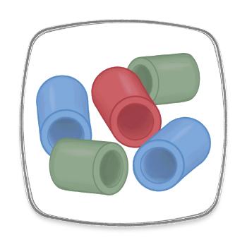 Abstract Color Capsules Ironing Beads - Square fridge magnet - white - Front