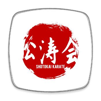 Shotokai Karate Martial Arts Kanji Japan - Square fridge magnet - white - Front
