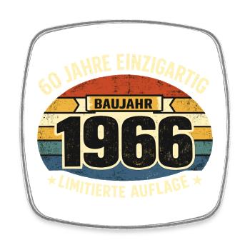 60e anniversaire 1966 Légende Vintage Drôle - Magnet carré - blanc - Devant