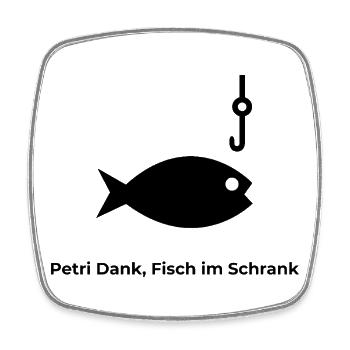 Pedri Dank - Viereckiger Kühlschrankmagnet - Weiß - Vorne