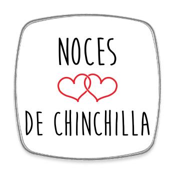Anniversaire Mariage Noces de Chinchilla 67 Ans - Magnet carré - blanc - Devant