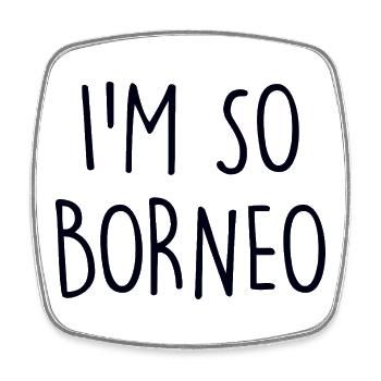 Borneo  - Viereckiger Kühlschrankmagnet - Weiß - Vorne