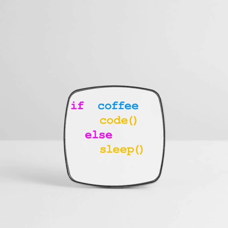 No Coffee No Code Programmeur Informaticien Magnet carré