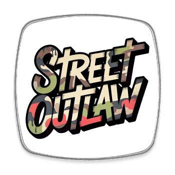 Design camouflage Street Outlaw pour les fans de streetwear - Magnet carré - blanc - Devant