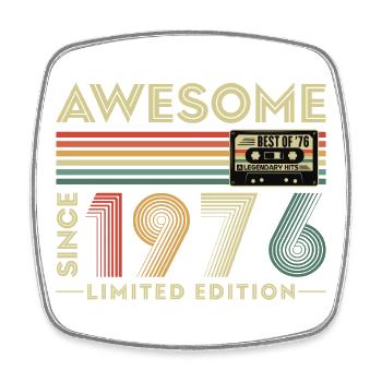 Cadeau d’anniversaire pour le 50e anniversaire 1976 Vintage Retro - Magnet carré - blanc - Devant