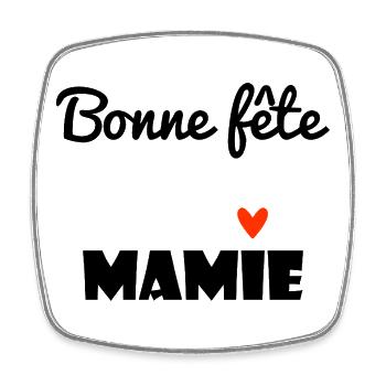 OMA. MAMA. GROSSMUTTER. MUTTERTAG. GESCHENK - Viereckiger Kühlschrankmagnet - Weiß - Vorne