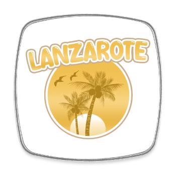 Geschenk für Lanzarote - Viereckiger Kühlschrankmagnet - Weiß - Vorne