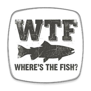 Angler Humor Shirt für Fischer - Viereckiger Kühlschrankmagnet - Weiß - Vorne