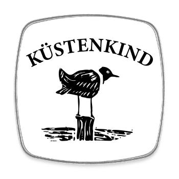 KüstenKind - Viereckiger Kühlschrankmagnet - Weiß - Vorne