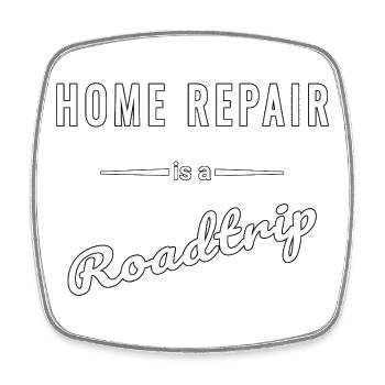 Home Repair is a Roadtrip – Spruch - Viereckiger Kühlschrankmagnet - Weiß - Vorne