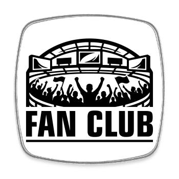Stade du Fan Club - Magnet carré - blanc - Devant