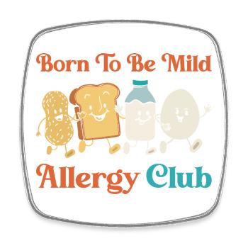 Drôle d’allergie du club née légère et faible allergique alimentaire Jo - Magnet carré - blanc - Devant