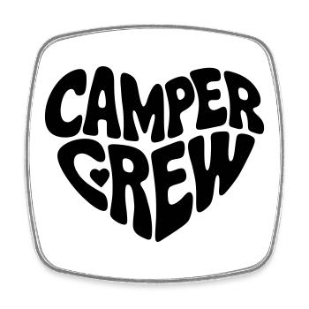 Cœur d’équipage campeur - Magnet carré - blanc - Devant