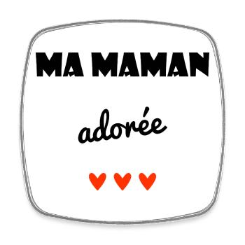 MOM. MOTHER'S DAY. HEART. FEAST. HAPPY BIRTHDAY - Square fridge magnet - white - Front