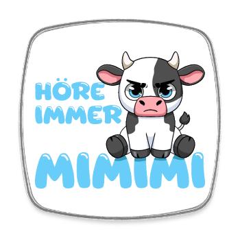 Ich Höre Immer Nur Mimimi Kuh - Viereckiger Kühlschrankmagnet - Weiß - Vorne