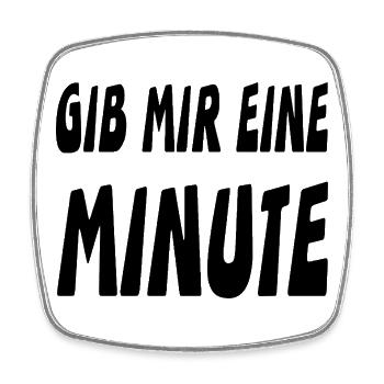 Minute - Viereckiger Kühlschrankmagnet - Weiß - Vorne