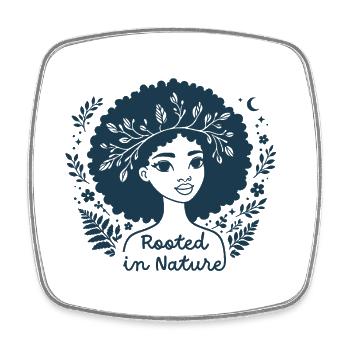 A woman rooted in Nature - Square fridge magnet - white - Front