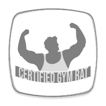 Diction drôle d’entraînement de fitness certifiée Gym Rat - Magnet carré - blanc - Devant