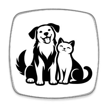 Pets - Square fridge magnet - white - Front