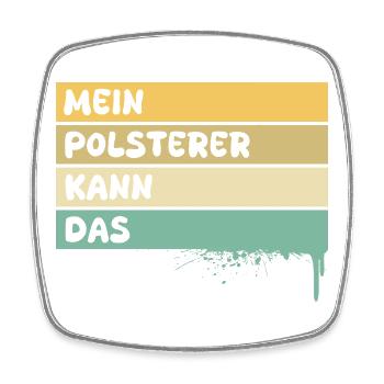 Handwerker Polsterer - Viereckiger Kühlschrankmagnet - Weiß - Vorne