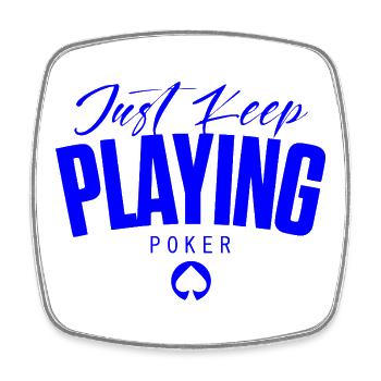 POKER – weiter Poker spielen – luxuriöses Design - Viereckiger Kühlschrankmagnet - Weiß - Vorne