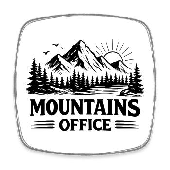 Mountains Office Mountain Lovers Adventure - Magnet carré - blanc - Devant