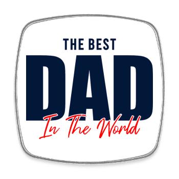Best Dad in the World Gift Shirt - Square fridge magnet - white - Front
