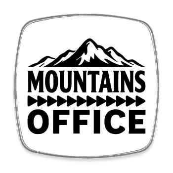 Mountains Office Mountain Lovers Adventure - Magnet carré - blanc - Devant