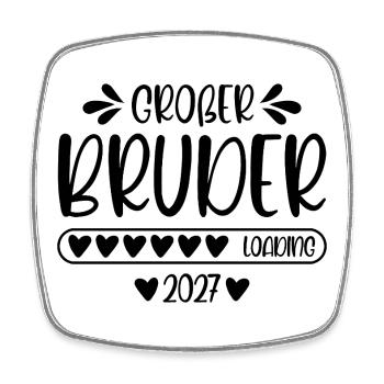 Big Brother 2027 loading - Square fridge magnet - white - Front