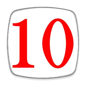 10. 10 ANS. 10e ANNIVERSAIRE. ANNIVERSAIRE 10 ANS. - Magnet carré - blanc - Devant