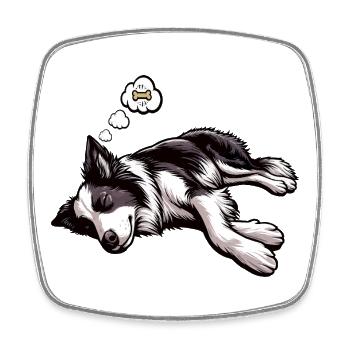 Border Collie Colliebesitzer Collieliebhaber  - Viereckiger Kühlschrankmagnet - Weiß - Vorne