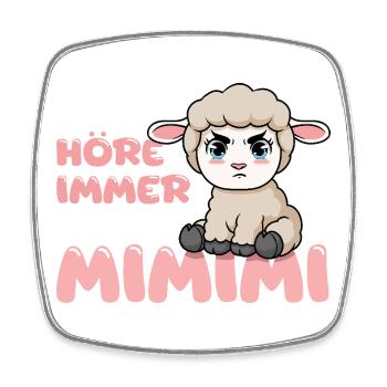  Ich Höre Immer Nur Ein Mimimi Schaf - Viereckiger Kühlschrankmagnet - Weiß - Vorne
