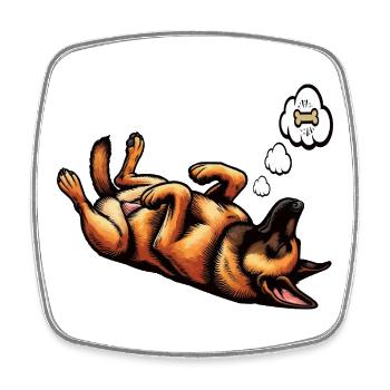 Malinois Belgian Shepherd Malinois Owner - Square fridge magnet - white - Front