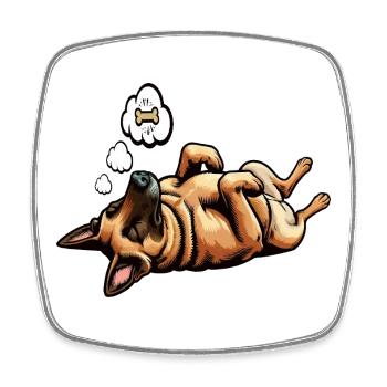Malinois Belgian Shepherd Malinois Owner - Square fridge magnet - white - Front