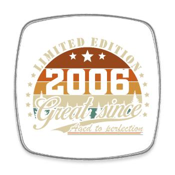 2006 Vintage Rétro Cadeau d’anniversaire - Magnet carré - blanc - Devant