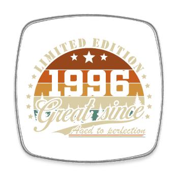 1996 Vintage Cadeau D'anniversaire Homme Femme - Magnet carré - blanc - Devant
