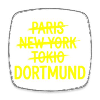Dortmund, Ruhrpott City Shirt, Hoodie, Cap - Square fridge magnet - white - Front