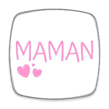 Promue Maman 2026 Cadeau grossesse naissance bébé - Magnet carré - blanc - Devant