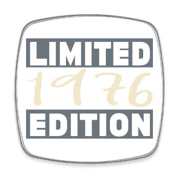 Vintage 1976, 50 Years Birthday Gift - Square fridge magnet - white - Front