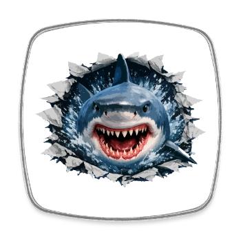 Conception de l’épidémie de requins de rupture - Magnet carré - blanc - Devant