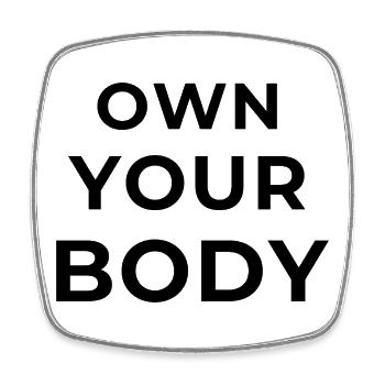 Own your body - Calisthenics - Viereckiger Kühlschrankmagnet - Weiß - Vorne