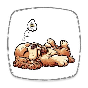 Cocker Spaniel Cocker Dog Cocker Spaniel Owner - Square fridge magnet - white - Front