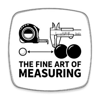 The Fine Art of Measuring Boule Petanque - Viereckiger Kühlschrankmagnet - Weiß - Vorne