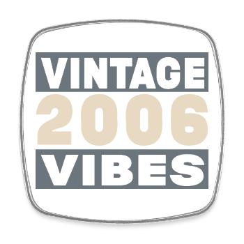 Jubiläum 2006 – 20 Jahre - Viereckiger Kühlschrankmagnet - Weiß - Vorne