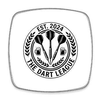 La Ligue de fléchettes créée en 2024 - Magnet carré - blanc - Devant