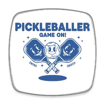 Pickleball Pickleballer Game On Funny Player - Square fridge magnet - white - Front