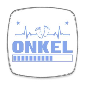 Ich werde Onkel 2027 – Werdender Onkel - Viereckiger Kühlschrankmagnet - Weiß - Vorne