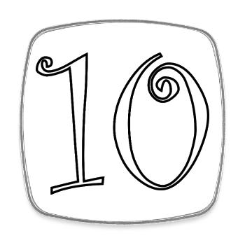 10. 10 YEARS. 10th ANNIVERSARY. 10 YEAR ANNIVERSARY. - Square fridge magnet - white - Front