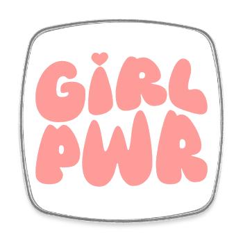 Gir Power Feminist  - Square fridge magnet - white - Front