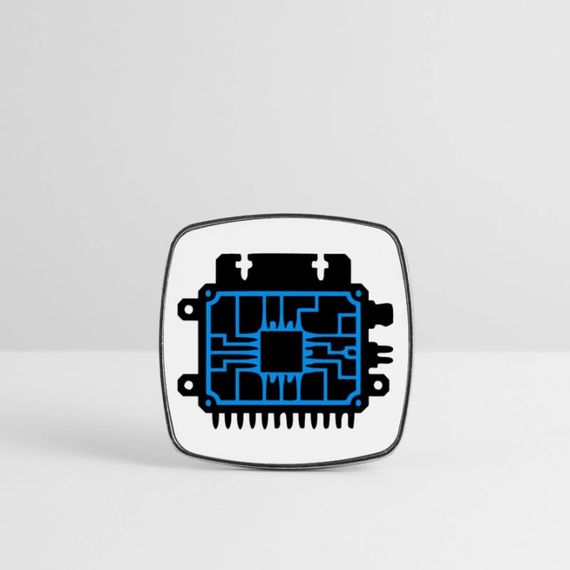Logo informatique du PCB Microchip Magnet carré